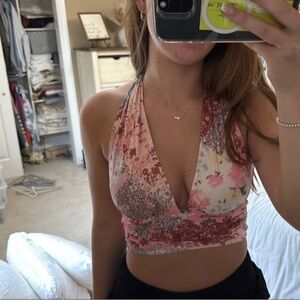 SHEIN Multicolor Floral Crop Top